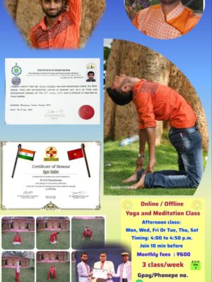 Yoga Class-3 Class/week - Mon,Wed, Fri- Monthly fee-600